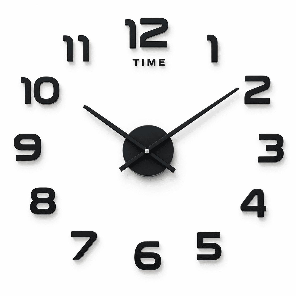 3D Frameless Wall Clock Sticker 40×40cm – Silent Acrylic Quartz Wall Clock